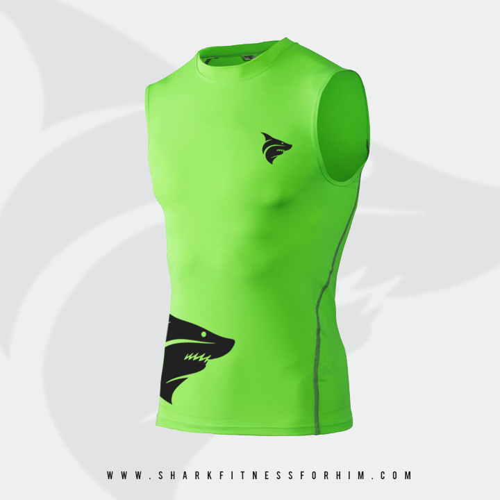 Body Fitness Performance Vest - GREEN-BLACK