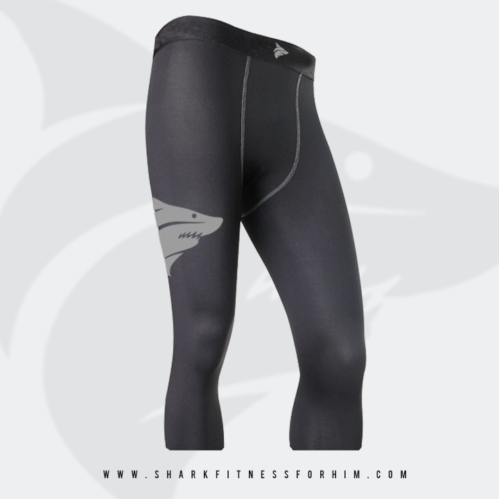 Compression Athletic Performance Pants – Black/Reflective – Shark
